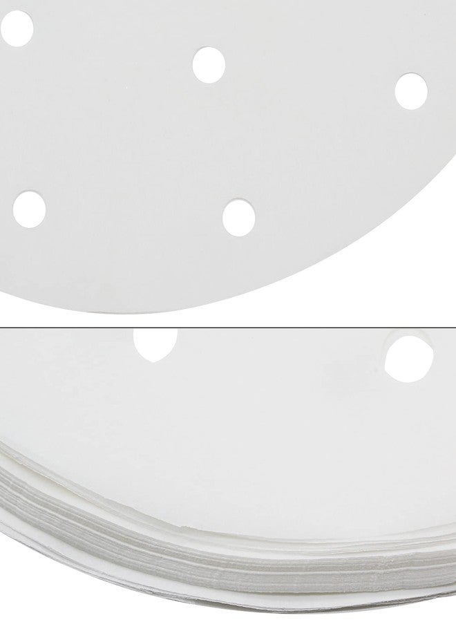 Cionyce 100 Pcs Dumpling Paper Bamboo Steamer Paper 8 Inch Steamer Basket Liners With Holes,Parchment Paper For Air Frying,Baking - Image 3